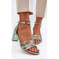 Sandały damskie na słupku eleganckie  - zdjęcie produktu