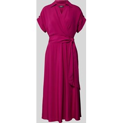 Ralph Lauren sukienka różowa kopertowa z krótkim rękawem  - zdjęcie produktu