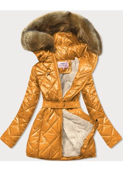 BŁYSZCZĄCA KURTKA ZIMOWA NA MISIU ŻÓŁTA (W756) Goodlookin.pl goodlookin.pl - kod rabatowy