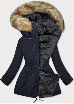 DWUSTRONNA KURTKA DAMSKA GRANATOWO- GRAFITOWA (W555) Goodlookin.pl goodlookin.pl - kod rabatowy