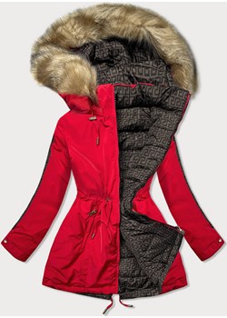 DWUSTRONNA KURTKA DAMSKA CZERWONO-BRĄZOWA (W555) Goodlookin.pl goodlookin.pl - kod rabatowy