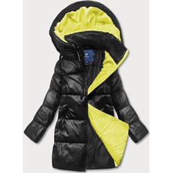 Kurtka damska czarna Goodlookin.pl z kapturem długa z poliestru  - zdjęcie produktu