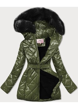 BŁYSZCZĄCA KURTKA ZIMOWA NA MISIU KHAKI (W756) Goodlookin.pl goodlookin.pl - kod rabatowy