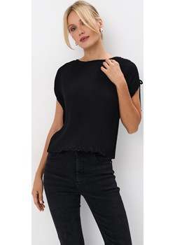 Mohito - Czarna bluzka z wiskozy - czarny Mohito Mohito - kod rabatowy