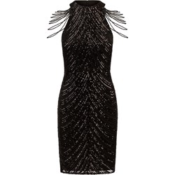 Sukienka APART mini bez rękawów z okrągłym dekoltem w cekiny  - zdjęcie produktu