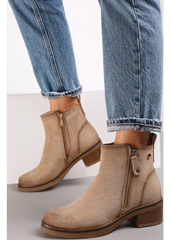 Beżowe Botki Perice Renee renee.pl - kod rabatowy