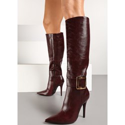 Kozaki damskie Born2be na szpilce na jesień na zamek eleganckie  - zdjęcie produktu
