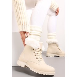 Workery damskie Renee z tworzywa sztucznego płaskie beżowe  - zdjęcie produktu