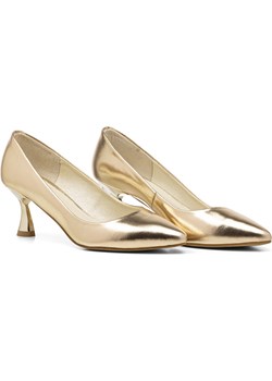 Czółenka taneczne skóra niskie złoty Anna Butdam butyolivier - kod rabatowy