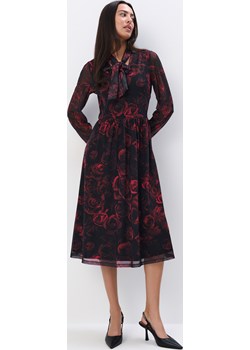 Mohito - Sukienka midi z wiązaniem przy szyi - czarny Mohito Mohito - kod rabatowy