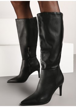 Czarne Klasyczne Kozaki na Szpilce z Ociepleniem Tamillea okazyjna cena born2be.pl - kod rabatowy