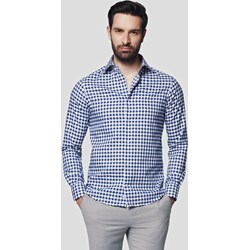 Koszula męska niebieska Lancerto jesienna z klasycznym kołnierzykiem  - zdjęcie produktu