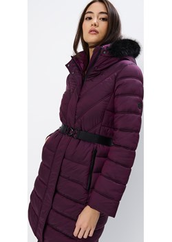 Mohito - Pikowany bordowy płaszcz - mahoń Mohito Mohito - kod rabatowy