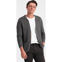 Sweter męski Ombre w serek bawełniany  - zdjęcie produktu