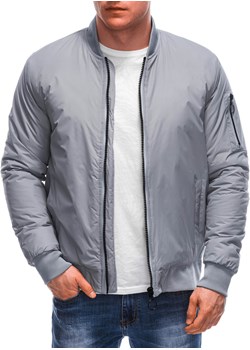 Kurtka męska przejściowa bomberka 532C - szara Edoti.com promocyjna cena Edoti.com - kod rabatowy