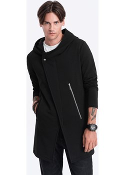 Bluza męska rozpinana z kapturem B668 HUGO - czarna ombre - kod rabatowy
