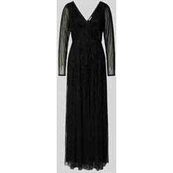 Sukienka Lace & Beads koronkowa maxi z długimi rękawami  - zdjęcie produktu