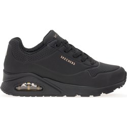Buty sportowe damskie czarne Skechers płaskie  - zdjęcie produktu