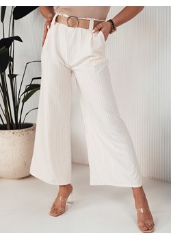 Spodnie damskie wide leg ALZUR ecru Dstreet UY1898 Dstreet DSTREET.PL okazyjna cena - kod rabatowy
