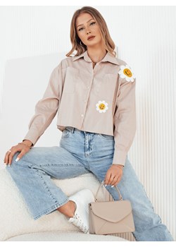 Koszula damska MISUN jasnobrązowa Dstreet DY0410 Dstreet DSTREET.PL wyprzedaż - kod rabatowy