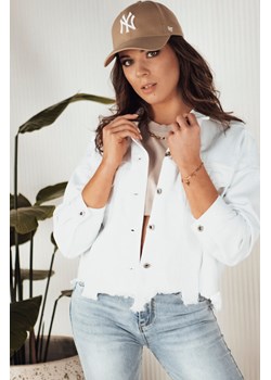 Kurtka damska jeansowa oversize MOLI biała Dstreet TY4131 Dstreet wyprzedaż DSTREET.PL - kod rabatowy