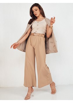 Spodnie damskie wide leg ALZUR beżowe Dstreet UY1897 Dstreet DSTREET.PL okazja - kod rabatowy