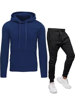 Dres męski niebiesko-czarny Dstreet AX0637z Dstreet wyprzedaż DSTREET.PL - kod rabatowy