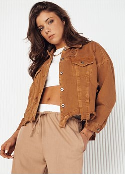 Kurtka damska jeansowa oversize MOLI kamelowa Dstreet TY4130 Dstreet promocja DSTREET.PL - kod rabatowy