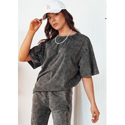 Bluzka damska Dstreet jeansowa z krótkim rękawem z okrągłym dekoltem  - zdjęcie produktu