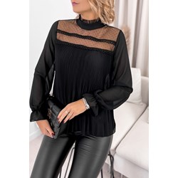 Bluzka damska czarna Ubra z długimi rękawami jesienna  - zdjęcie produktu