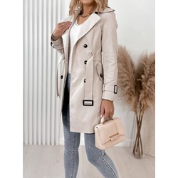 Płaszcz damski beżowy  - zdjęcie produktu