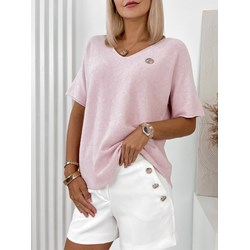 Sweter damski w serek casualowy  - zdjęcie produktu