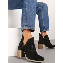 Botki czarne Born2be na zamek  - zdjęcie produktu