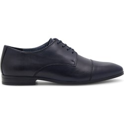 Granatowe buty eleganckie męskie Lasocki bez zapięcia  - zdjęcie produktu