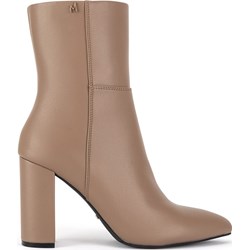 Botki Mexx eleganckie beżowe jesienne na zamek  - zdjęcie produktu