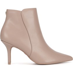 Botki Nine West beżowe na jesień na zamek eleganckie na szpilce  - zdjęcie produktu