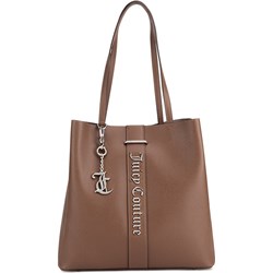 Shopper bag Juicy Couture matowa brązowa na ramię mieszcząca a8  - zdjęcie produktu