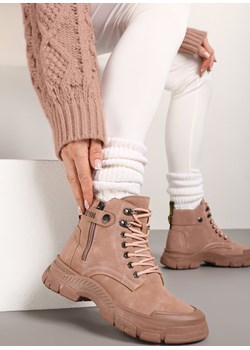 Różowe Traperki na Grubej Podeszwie Beanika wyprzedaż born2be.pl - kod rabatowy