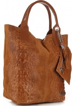 Torebki Skórzane VITTORIA GOTTI Made in Italy Shopper bag Aligator Ruda Vittoria Gotti wyprzedaż PaniTorbalska - kod rabatowy