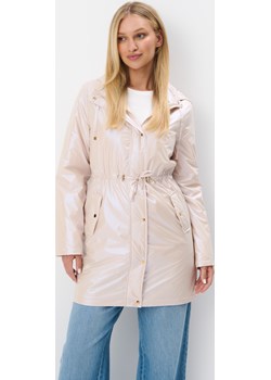 Mohito - Długa kurtka z kapturem - kremowy Mohito Mohito - kod rabatowy