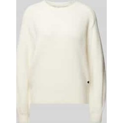 Sweter damski Pepe Jeans biały z okrągłym dekoltem  - zdjęcie produktu