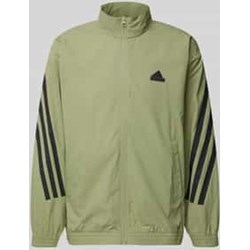 Kurtka męska zielona Adidas Sportswear w paski  - zdjęcie produktu