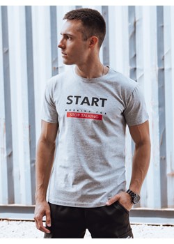 T-shirt męski jasnoszary Dstreet RX4738 Dstreet wyprzedaż DSTREET.PL - kod rabatowy