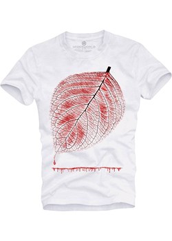 T-shirt męski UNDERWORLD Leaf biały Underworld wyprzedaż morillo - kod rabatowy
