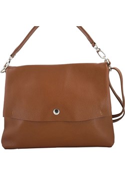 Duża torebka klasyczna ze skóry naturalnej miękkiej - Brązowa jasna Barberini`s Barberinis - kod rabatowy