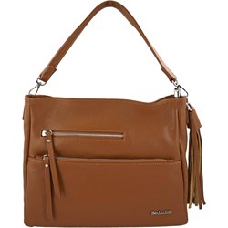 Listonoszka Barberini`s z frędzlami brązowa skórzana  - zdjęcie produktu