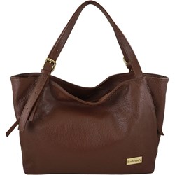 Shopper bag Barberini`s brązowa lakierowana  - zdjęcie produktu