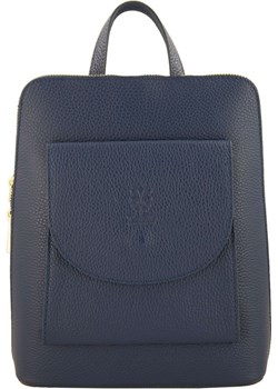 Plecak skórzany / listonoszk - Casual 2w1  Granatowy jasny Barberini`s Barberinis - kod rabatowy