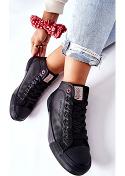 Damskie Wysokie Trampki Cross Jeans II2R4032C Czarne Cross Jeans okazja ZAZOO - kod rabatowy