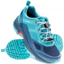 Buty trekkingowe damskie Elbrus sznurowane płaskie sportowe niebieskie z gumy  - zdjęcie produktu